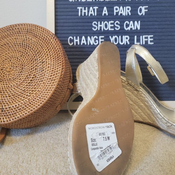 Calvin Klein 7.5 espadrille wedge shoes - Picture 4 of 5